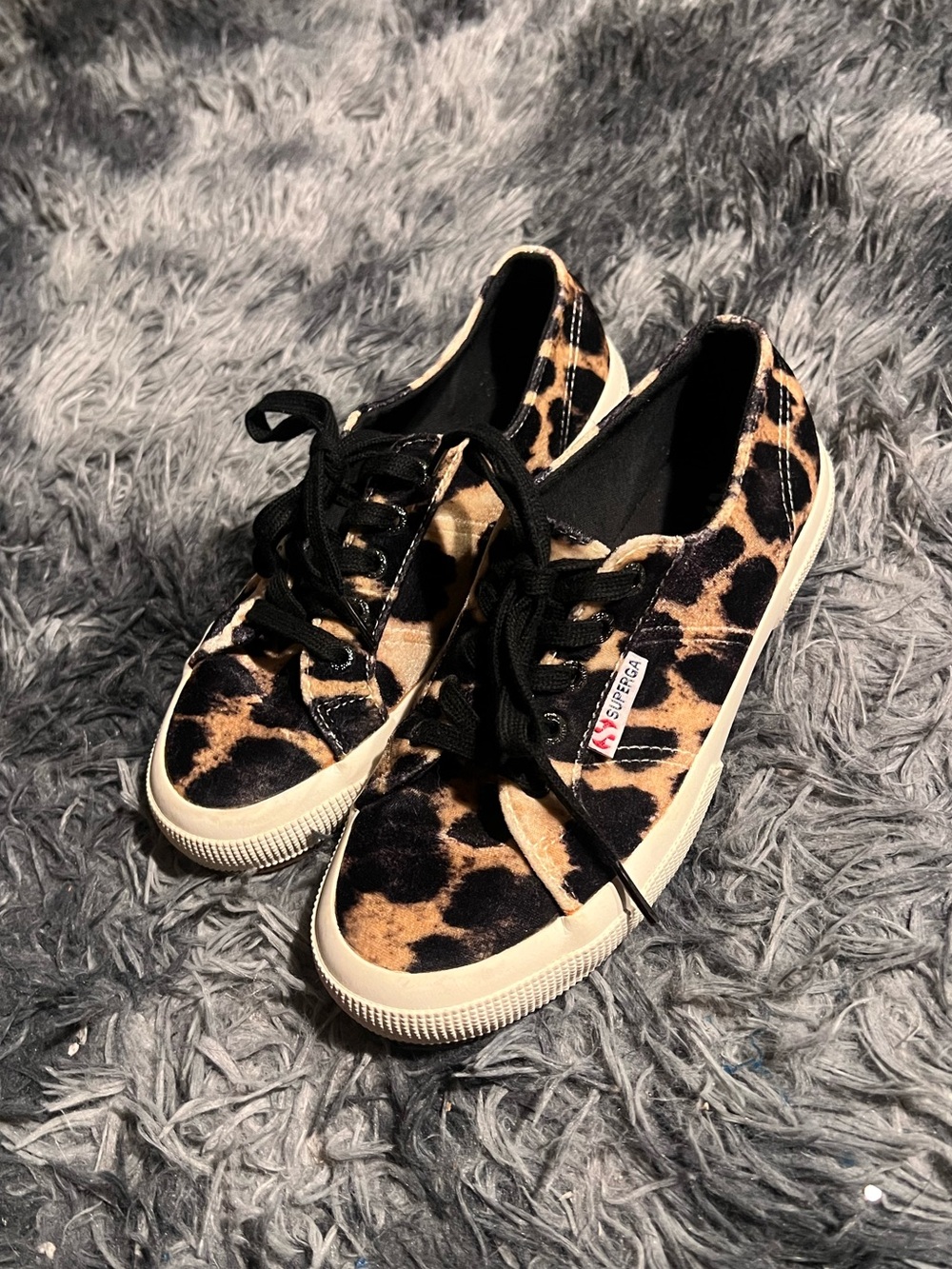 Superga 2750 leopard print trainers